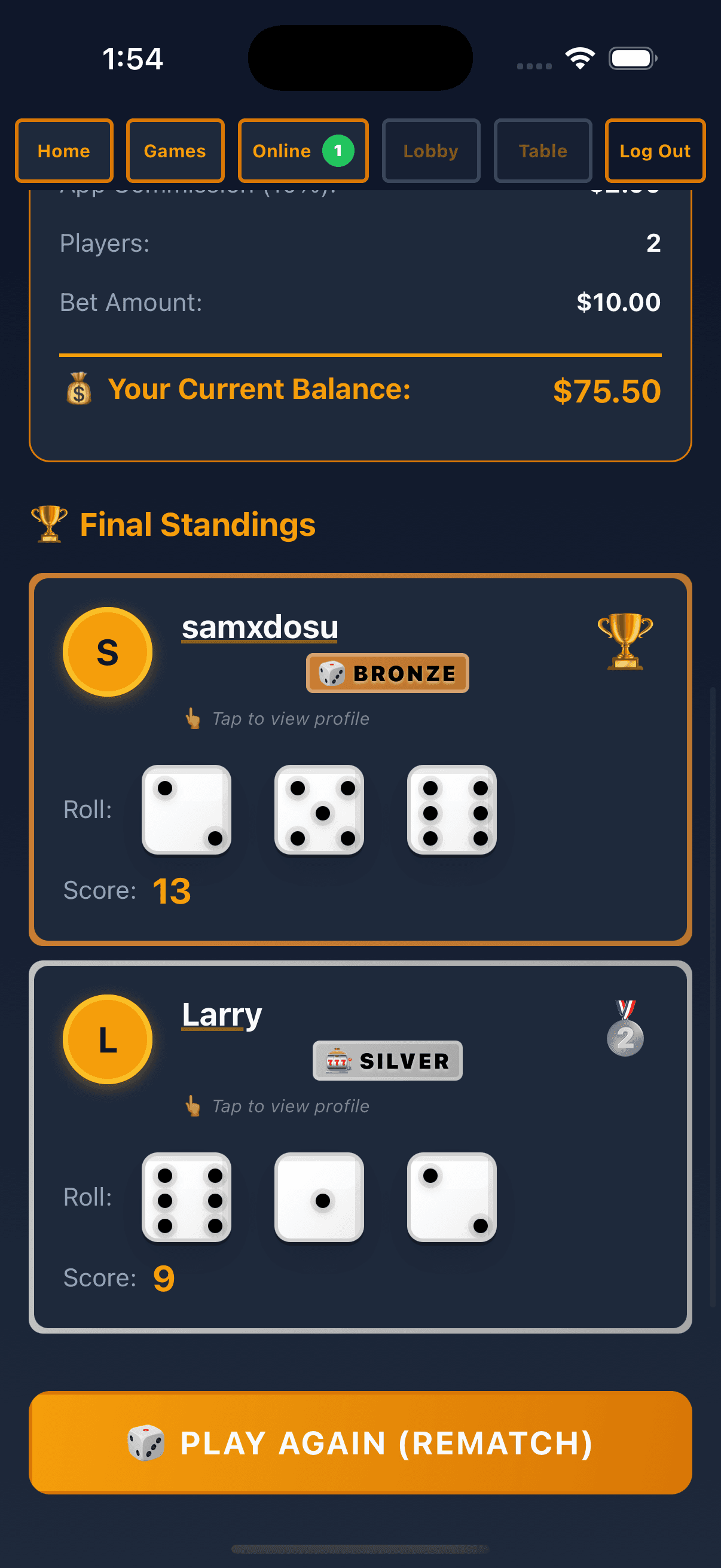 Dice Casino screenshot